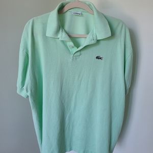 Lime green Lacoste men's polo shirt